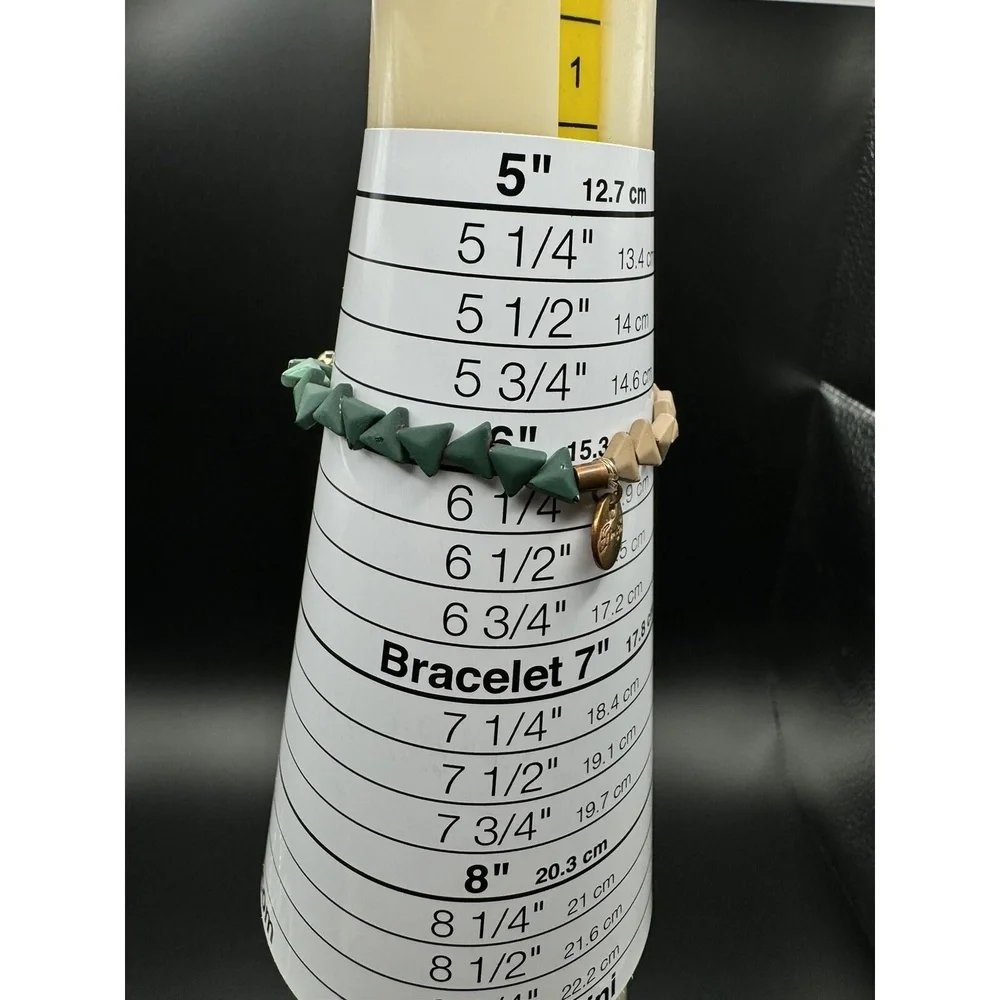 Erimish Stretch Stack Bracelets Lot Of 4 Multicolor Iridescent Silver Green